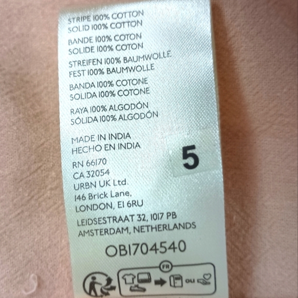 Free People Striped Pink and Tan Hooded Dress - Picture 8 of 9